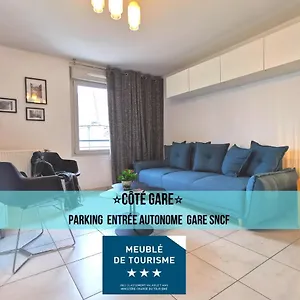  Appartement Côté Gare - Gare - Centre-ville - Parking - Netflix - Wifi - Disney+ - Terrasse